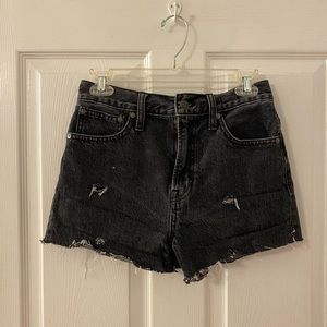Madewell Black Denim Shorts